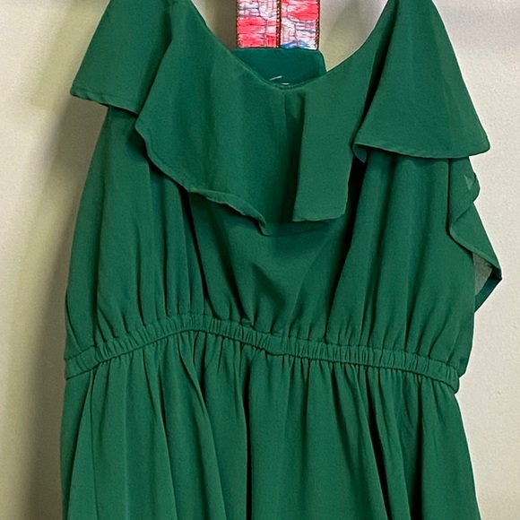 Chiffon Green mini Dress - Picture 4 of 5